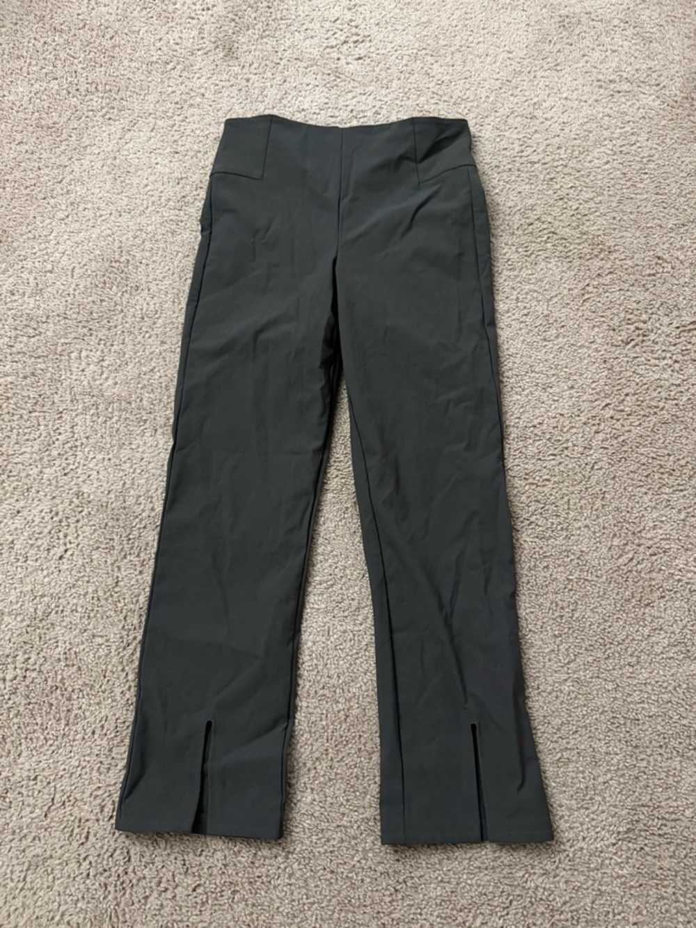 Athleta Wander Slim Straight Crop Pants Grey Size 10 Stretch Back Zipper 405534 - Picture 3 of 6